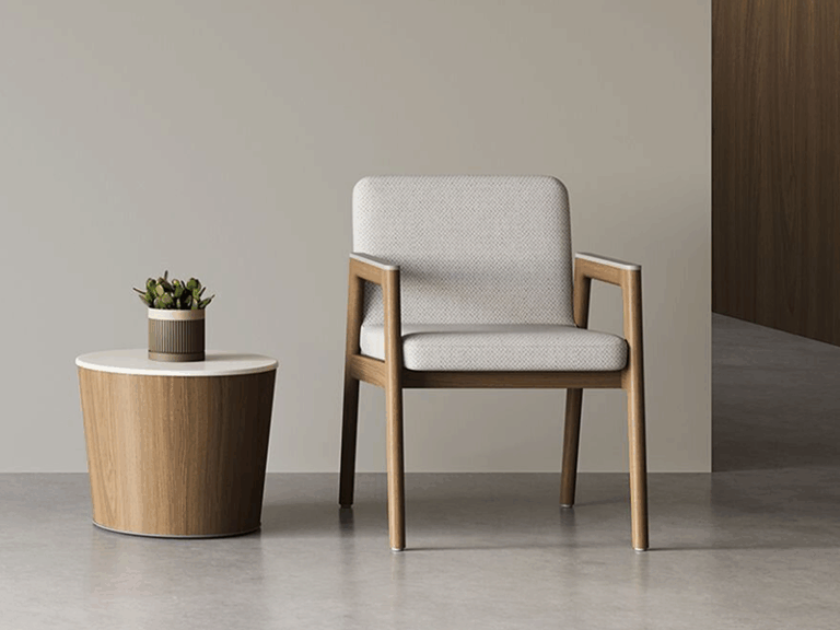 guest chair with small round table