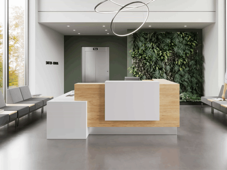 reception desk in lobby