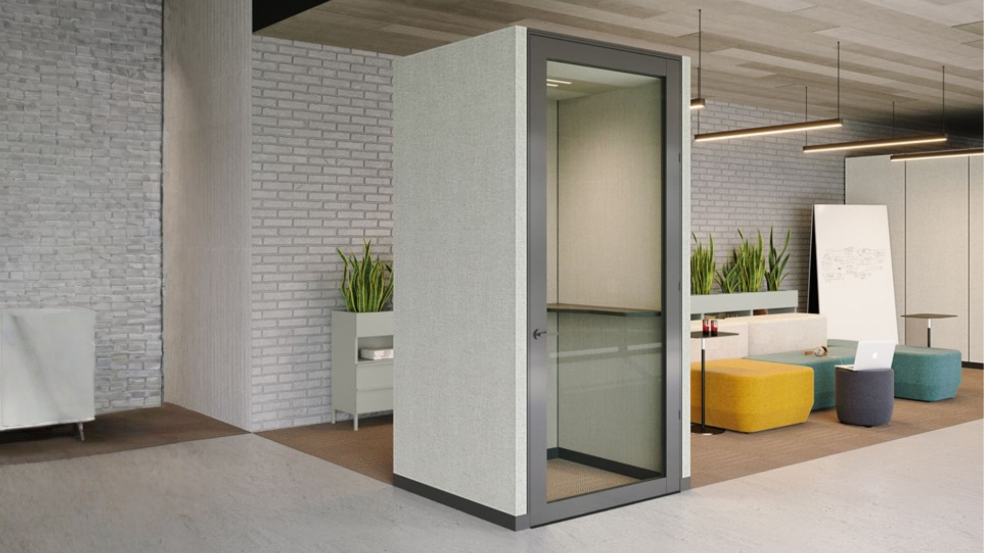 workspace meeting rooms, booths